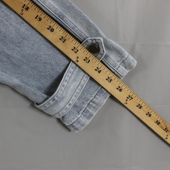 Belle Bloom Jacket Large Trench Skies Stylish Light Blue Denim Coat Belted Chic - Picture 15 of 16